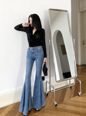 Blue Mermaid Flare Jeans