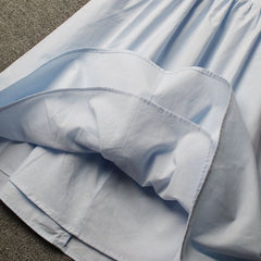 Blue Puff Sleeve A-Line Dress