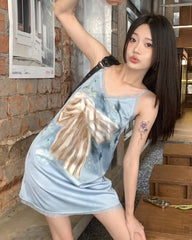 Blue Vintage Ribbon Dress