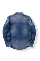 Blue Washed Retro Denim Shirt