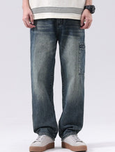Blue Washed Side Pocket Jeans