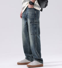 Blue Washed Side Pocket Jeans