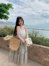 Bohemian Floral Hollow Out Vacation Dress Set
