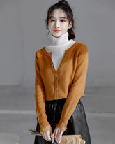 Brown Layered Turtleneck Sweater