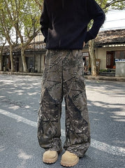 Brown Leaves Camouflage Pattern Pants