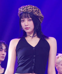 Black Vest-Style Halter Top