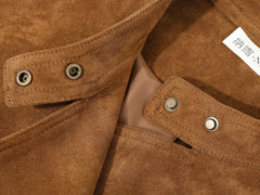 Brown Oversized Suede Leather Jacket