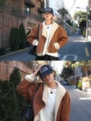 Brown Shearling Aviator Jacket
