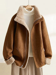 Brown Shearling Aviator Jacket