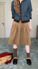 Brown Midi Skirt Autumn Winter Collection