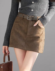 Brown Mini Skirt