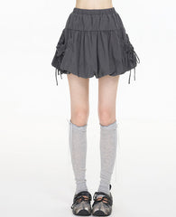 Bubble Hem Pocket Mini Skirt