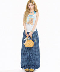 Cartoon Bear Halter Tank Top