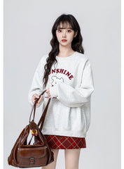 Cartoon Dog Pullover Sweatshirt Cozy Winter Style