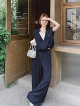 Casual Chic Shirt And Wide Leg Pants Set
