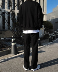 Casual Crewneck Pullover Sweatshirt Letter Print