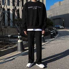 Casual Crewneck Pullover Sweatshirt Letter Print