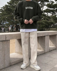 Casual Graphic Sweatshirt Loose Fit Pullover