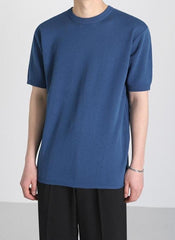Casual Knit Short Sleeve T-Shirt