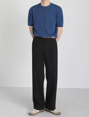 Casual Knit Short Sleeve T-Shirt