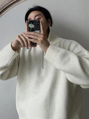 Casual Knitted Zipper Sweater