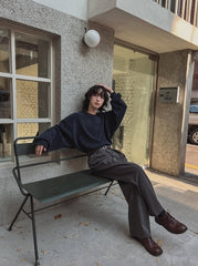 Casual Loose Crewneck Pullover Sweatshirt
