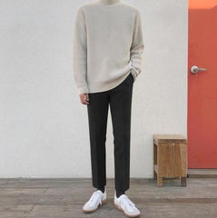 Casual Tailored Trousers With Draped Effect