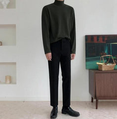 Casual Tailored Trousers With Draped Effect