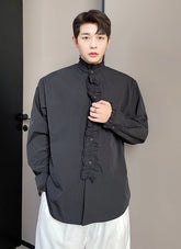 Black Ruffled Vampire Shirt