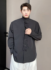 Black Ruffled Vampire Shirt