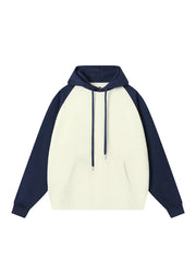 White And Blue Oversized Hoodie