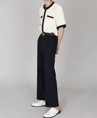 Chic Cardigan Short Sleeve T-Shirt