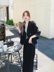 Chic Casual Wide Leg Pants Outfit Set