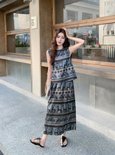Chic Fashion Set Elegant Top And Skirt