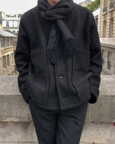 Chic Fleece Lined Puffer Jacket Warm Winter Coat
