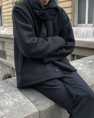 Chic Fleece Lined Puffer Jacket Warm Winter Coat