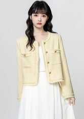 Chic French Style Fringe Cropped Jacket Cardigan
