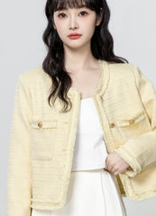 Chic French Style Fringe Cropped Jacket Cardigan