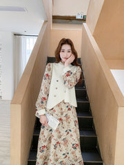 Chic French Style Irregular Top Skirt Set