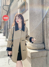 Chic Mid Length Casual Lapel Trench Coat