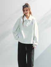 Classic College Style Polo Sweatshirt