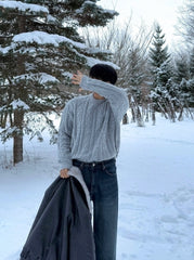 Winter Knit Pullover Sweater