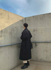 Classic Double Breasted Long Trench Coat