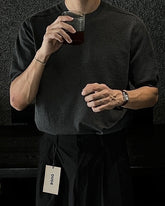 Classic Knit Short Sleeve Commuter Top