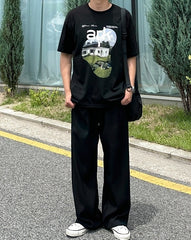 Classic Relaxed Fit Straight Leg Casual Trousers
