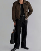 Classic Relaxed Fit Washed Denim Casual Pants