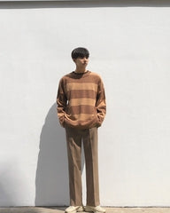 Classic Straight Leg Casual Split Hem Trousers