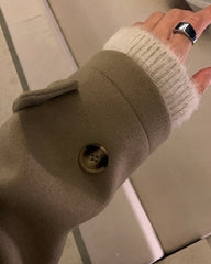 Classic Toggle Button Mid Length Warm Coat
