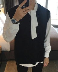 Classic V Neck Knit Sweater Vest
