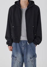 Clean Fit Hooded Zip Up Sweatshirt Jacket